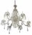 Mid 20th Century Mid 20th Century Restored French Frosted & Cut Glass & Crystal Chandelier For Sale - Image 5 of 6
