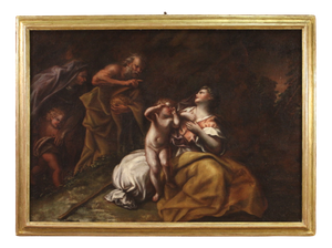 Unkown, Abraham Sending Away Hagar and Ishmael, 1660, Oil on Canvas