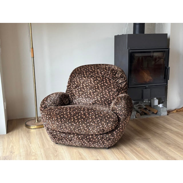 Textile Mid-Century Italian Lounge Armchairs, 1970s, Set of 2 For Sale - Image 7 of 8