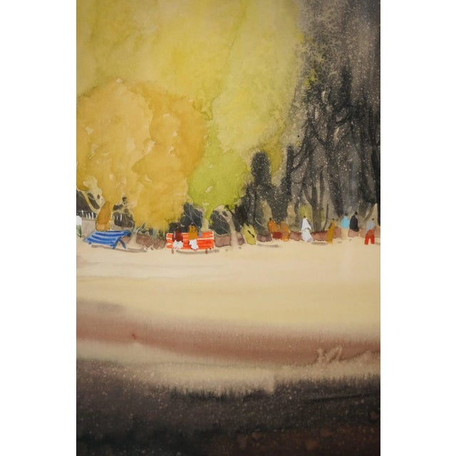 Jordi Danes, The Pavilion, Watercolor on Paper, Framed For Sale - Image 7 of 12