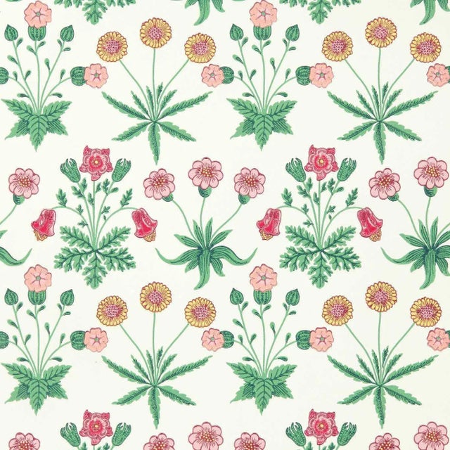 Morris & Co Daisy Wallpaper in Strawberry Fields For Sale