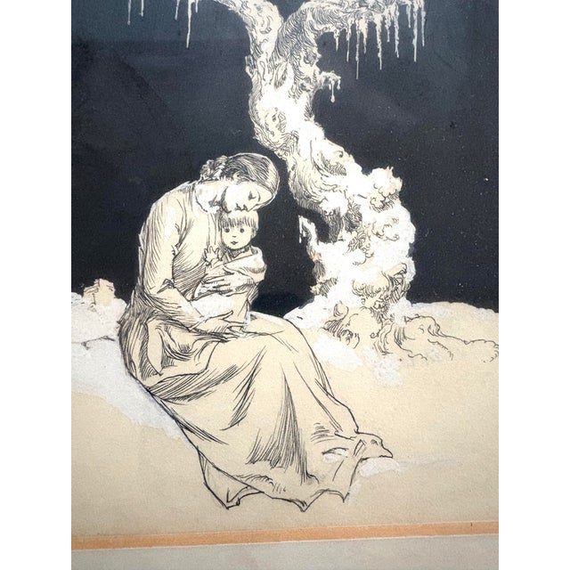 Lovely Antique pen, ink, and graphite on paper illustration. William Andrew (Willy) Pogány (1882–1955) was a prolific...