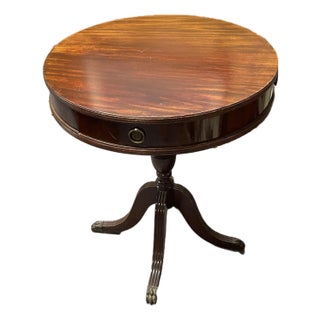 Early 20th Century Mahogany Drum Table by Mingh & Eisenbrey in Baltimore, Md For Sale