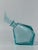 Bohemian Geometric Aqua Crystal Decanter, Former Czechoslovakia, 1960s For Sale - Image 4 of 8