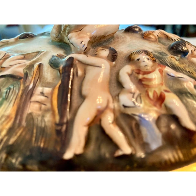 Capodimonte Oval Centerpiece Serving Ware With Fitted Lid Signed For Sale - Image 10 of 12