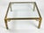 Mid-Century square brass coffee table with Greek Key detail, designed by Mastercraft.