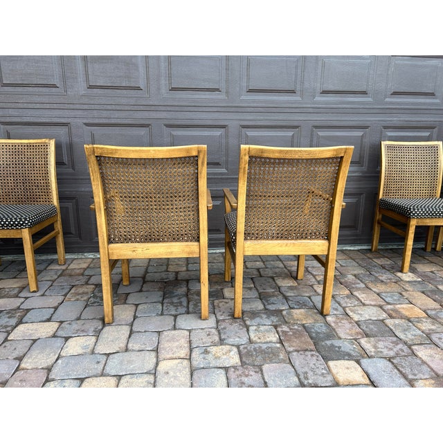 Set of 6 Mid 20th Century Lane Furniture Brutalist Mid Century Modern Cane Back Dining Chairs For Sale - Image 10 of 12