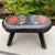 1950s 1950s Hand Painted Scandinavian Style Wooden Folk Art Footstool With Heart and Floral Decoration For Sale - Image 5 of 9