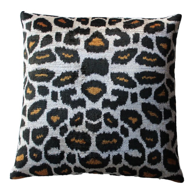 Boho Chic Silk Velvet Ikat Pillow Cover Bohemian Pillow Cover For Sale