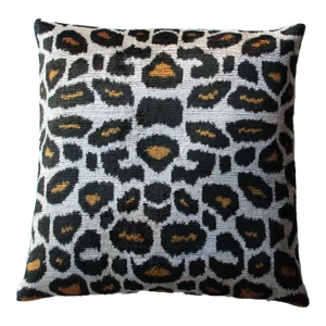 Boho Chic Silk Velvet Ikat Pillow Cover Bohemian Pillow Cover