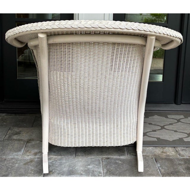 Vintage Wicker Rocking Chair, With Cushions, Attributed to Lloyd Flanders Reflection Collection For Sale - Image 4 of 9