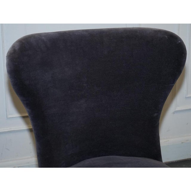 Vintage Richmond Desk or Dining Chair in Navy Velvet with Studs from Halo For Sale - Image 17 of 18