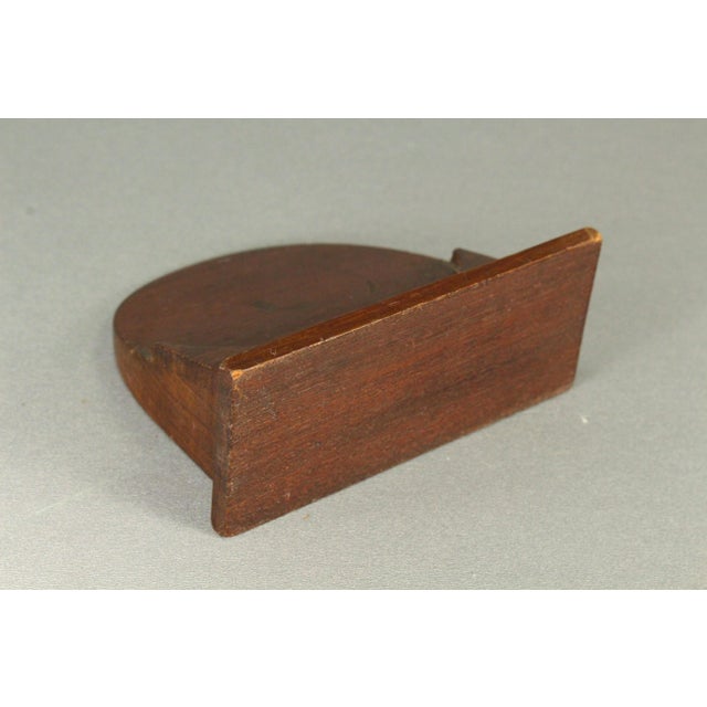 Flame Mahogany Desk Clock Pocket Watch Base or Miniature Stand 2.75" Diameter For Sale - Image 17 of 17
