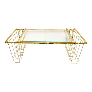 1960s Mid-Century Maurice Duchin Brass Bamboo Breakfast Tray For Sale