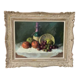 Early 20th Century Still Life Oil Painting Framed