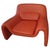 Orange Vintage Orange Leather Armchair by Cinova, Italy, 1980s For Sale - Image 8 of 8