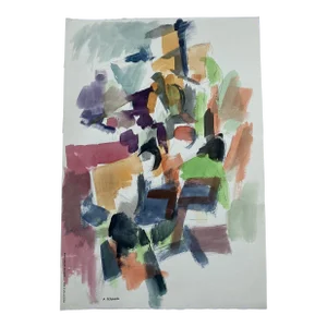 1960’s Original Anthony Ferrara Abstract Watercolor Painting Signed
