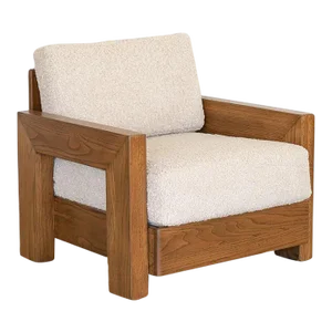 1970s Solid Wood Club Chair