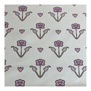 Quadrille Home Couture Clementine All Over Lavender Linen Fabric- 3 5/8 For Sale
