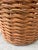 Beige Vintage Large Round Wicker Basket For Sale - Image 8 of 12