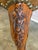 Antique French Louis XV Bench, Hand-Carved Wood & Brown Leather For Sale - Image 13 of 14