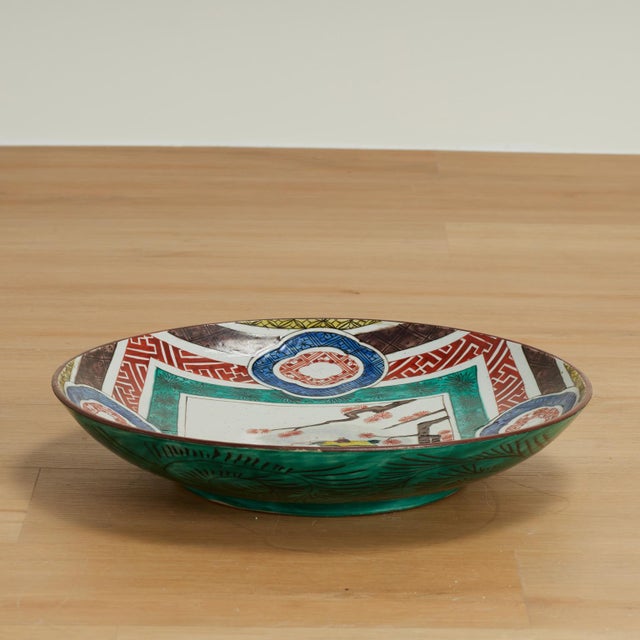Antique White Antique Japanese Kutani Porcelain Bowl For Sale - Image 8 of 11