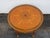 French Inlay Round Coffee Table With Brass Apron 6349 For Sale - Image 11 of 11