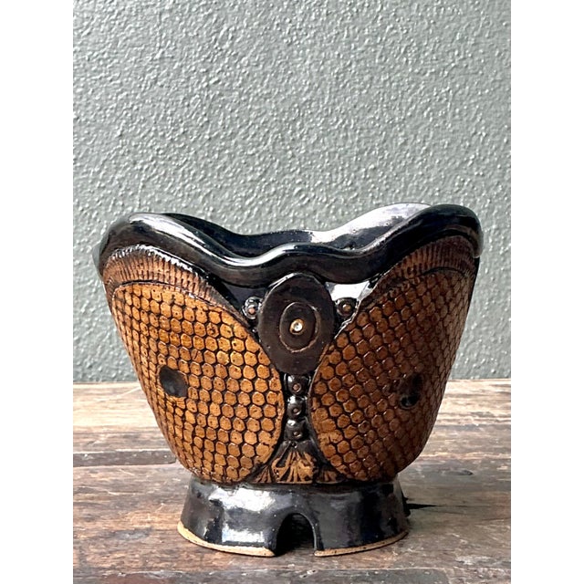 Vintage Original Studio Pottery Vase For Sale - Image 4 of 12