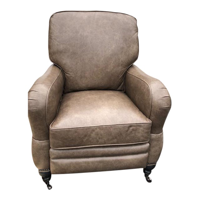 Arhaus Leather Recliner Chair Chairish