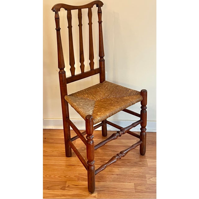 Antique William & Mary Bannister Back Side Chair For Sale - Image 9 of 10