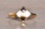 Contemporary Cinco Avenida: Checkerboard Onyx and Mother Of Pearl Ring in Yellow Gold For Sale - Image 3 of 10