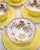Chinoiserie 1930s Yellow Aynsely England Pagoda Pattern Tea Cups & Saucers Set- 16 Pieces For Sale - Image 3 of 12
