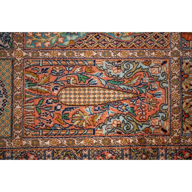Large Vintage Kashmir Silk Rug For Sale - Image 12 of 12