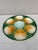 French Majolica oyster plate with seaweeds Salins (East of France) circa 1890.