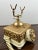 Vintage French Style Brass Rotary Telephone with Ornate Repoussé Cream Enamel Ba Add a touch of Hollywood Regency glamour...