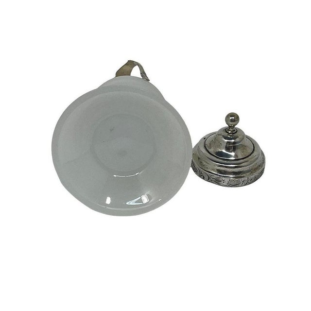 Opaline Glass and Silver Matchbox or Jar, 19th Century For Sale - Image 4 of 8