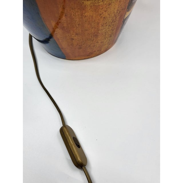 Large Table Lamp in French Ceramic by Hubert Olivier, 1990s For Sale - Image 9 of 11