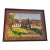 Hokey Ny? 1953 Watercolor of a Rural Landscape With a Church in a Village in Autumn For Sale