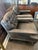 Set of two Ralph Lauren gray leather chairs, circa 2000. These chairs are wide, comfortable and ready for local pickup or...