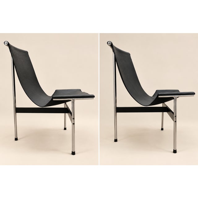 Black Model 3LC T Chairs by William Katavolos for Laverne International, 1952, Set of 6 For Sale - Image 8 of 16