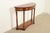 Baker Furniture Company Maitland Smith Style French Empire Burl Wood and Gold Gilt Demilune Console Table For Sale - Image 4 of 16