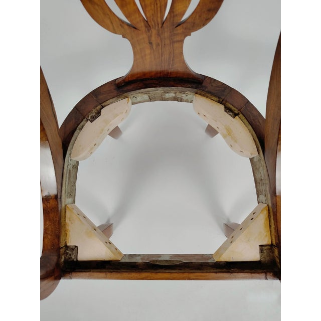 19th Century Biedermeier Walnut Armchair For Sale - Image 4 of 5