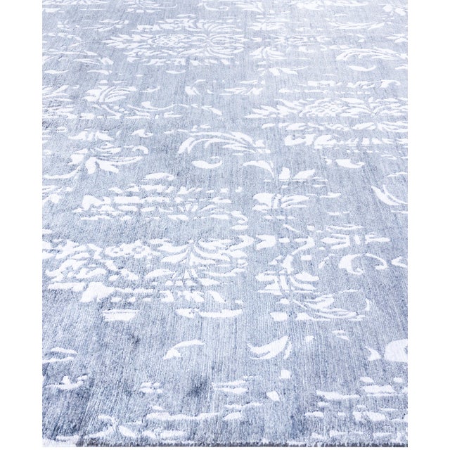 Solo Rugs Modern, One-of-a-Kind Hand-Knotted Area Rug - Ivory, 7' 10" x 10' 1" For Sale - Image 4 of 8