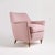 Pastel pink fabric armchair made in Italy between the 1950s and 1960s. Wooden frame and legs, upholstered in pastel pink...