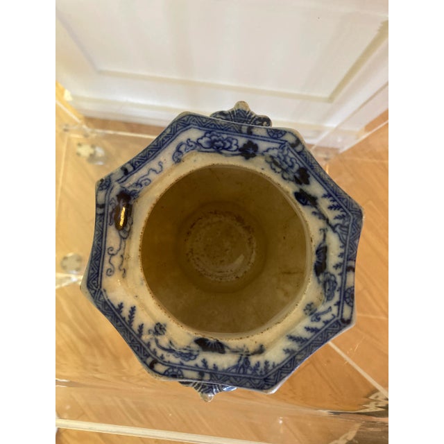 Flow Blue Sugar Jar Mid 19th Century For Sale In New York - Image 6 of 14