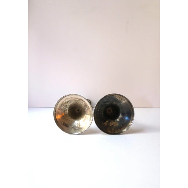 European Continental Silver Candlesticks Holders, Pair For Sale - Image 12 of 12