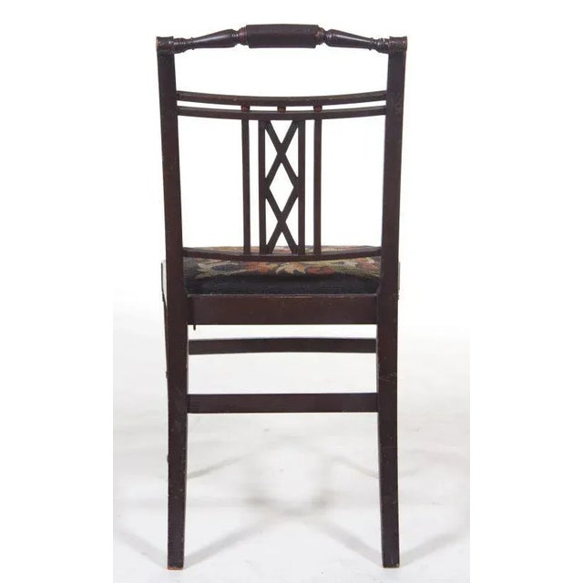 Edwardian Sheraton Style Side Chair For Sale - Image 4 of 5