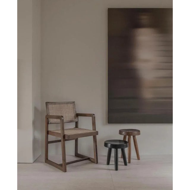 Low Brown Milk Stool by Bicci de' Medici Studio For Sale - Image 4 of 7