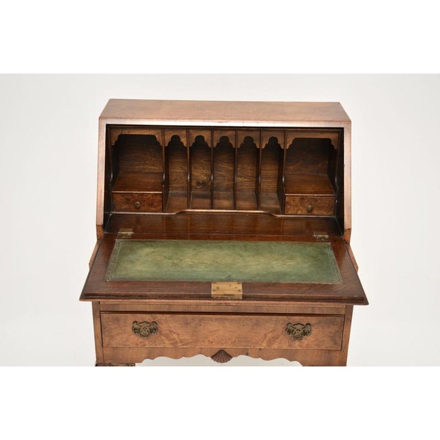 Vintage Writing Desk in Burr Walnut, 1920s For Sale - Image 3 of 11