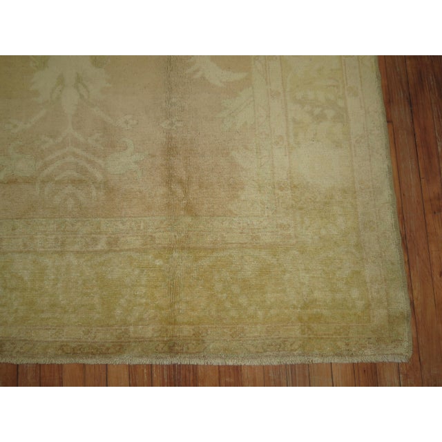Vintage Inspired Zabihi Collection Turkish Oushak Square Neutral Rug - 5'9" x 7'1" For Sale In New York - Image 6 of 10